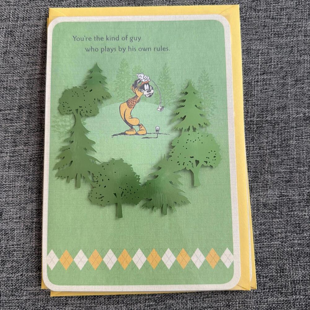 Hallmark Disney Birthday Greeting Card Goofy You’re The Kind Of Guy Who Plays
